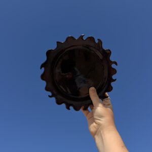 Old sun plate - burgundy