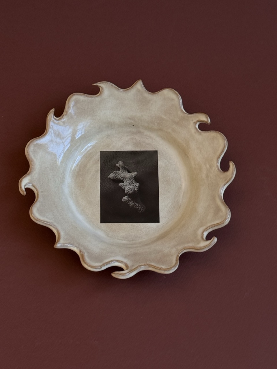 Old sun small plate "Coast" no. 07