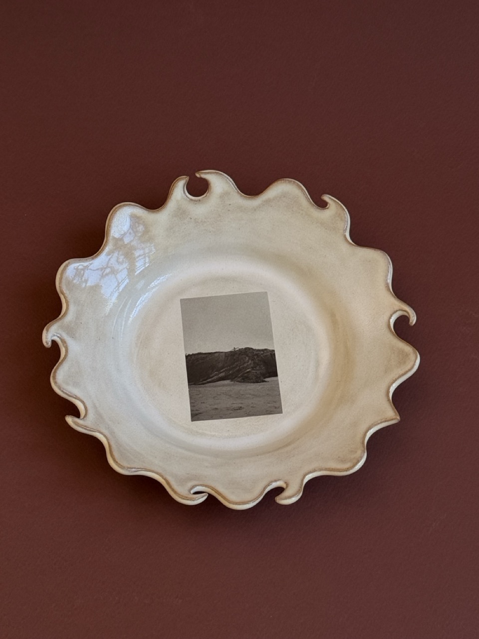 Old sun small plate "Coast" no. 08