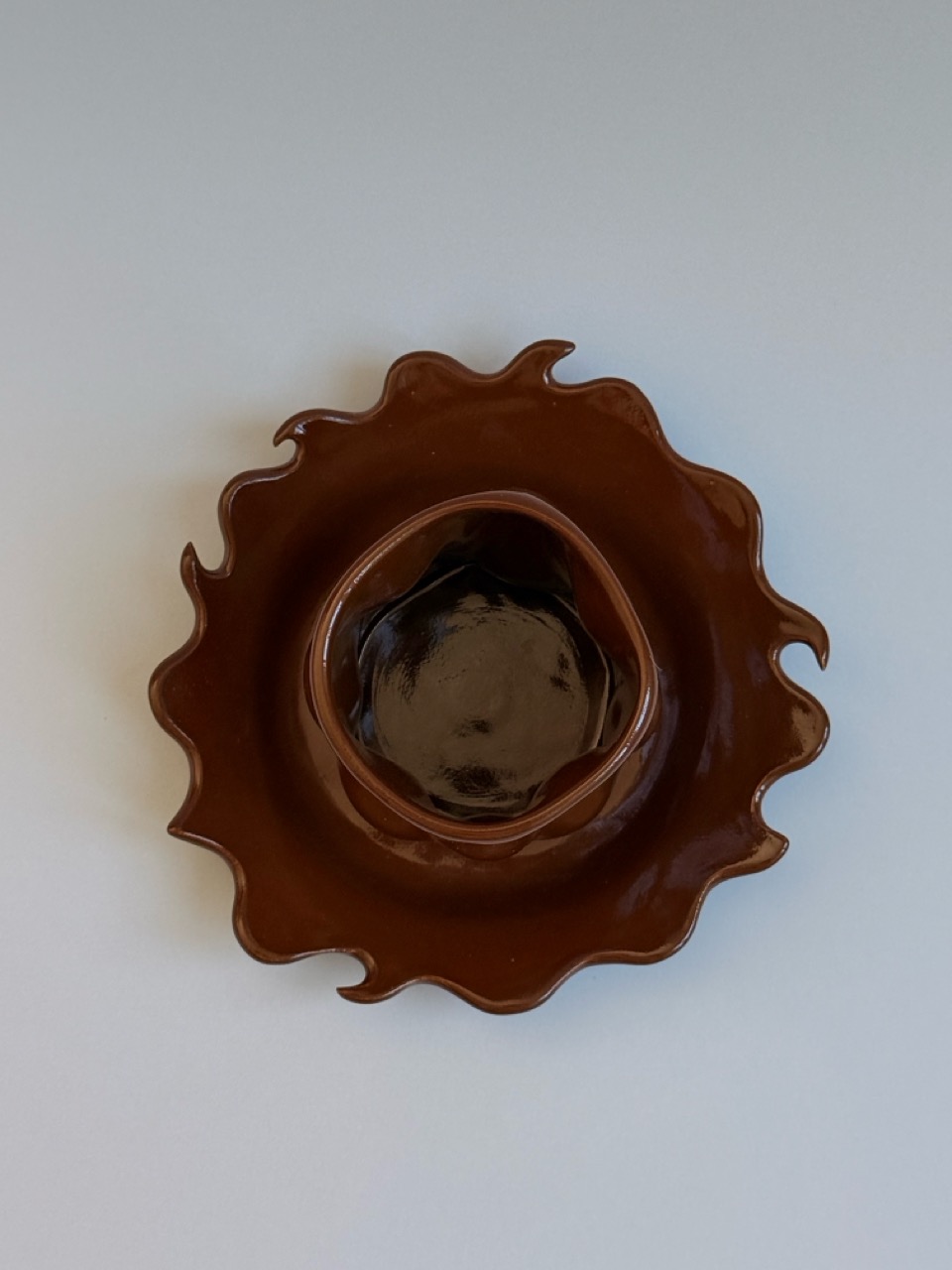 IMG_4066 2 Duży Ols sun "Coast" plate & cup set - chocolate