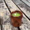 Wavy cup - chocolate brown