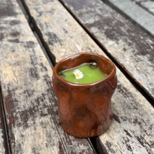 Wavy cup - chocolate brown