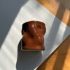 Wavy cup - chocolate brown