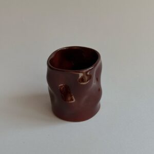 Wavy cup - burgundy