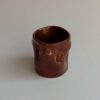 Wavy cup - chocolate brown